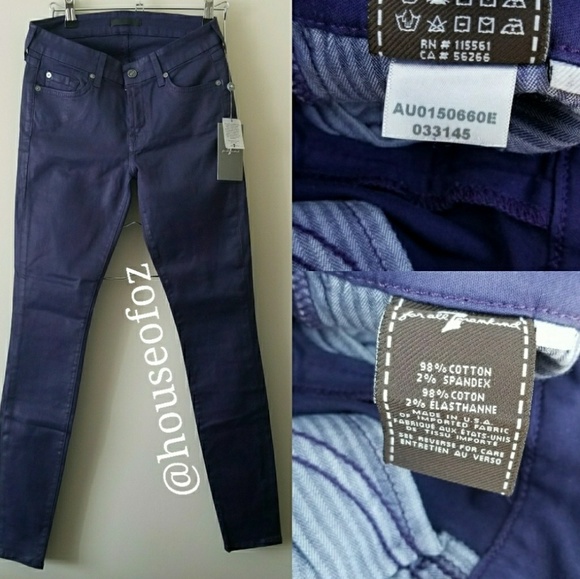 7 For All Mankind Pants - 7 For All Mankind Coated Skinny Pant